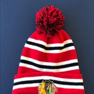 Blackhawks knit hat